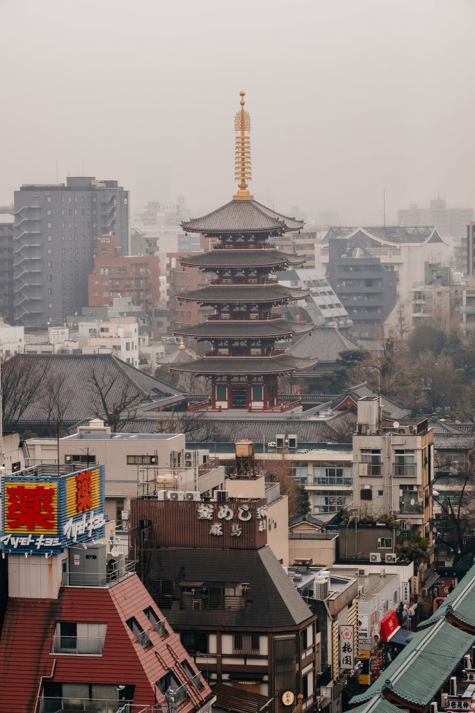 How Many Days In Tokyo? The Ultimate Tokyo Itinerary Guide For 2023 View of Sensoji Temple in Tokyo, Japan best airport to fly into Haneda vs Narita