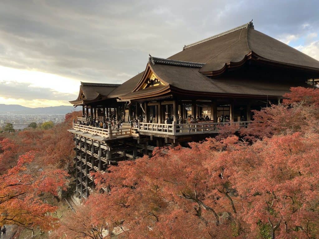 The Kiyomizu Temple During Autumn in Kyoto, Japan