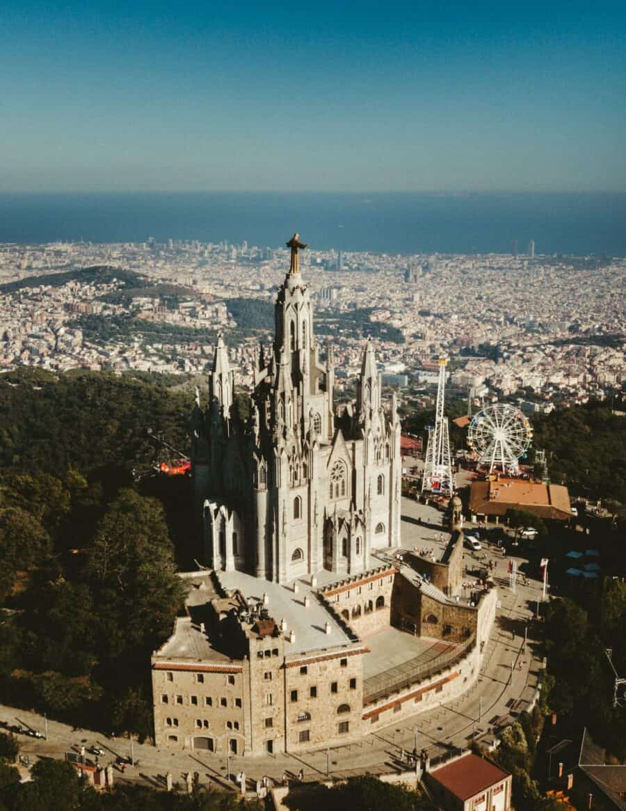 Photo of the Temple Expiatori del Sagrat Cor in Barcelona, Spain