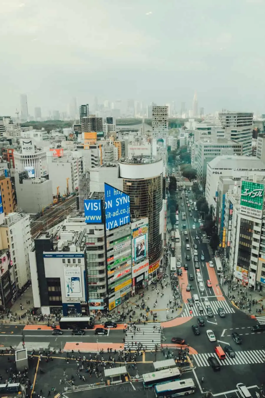 (2026) Postcard From Shibuya Crossing Shibuya crossing seen from above, Tokyo