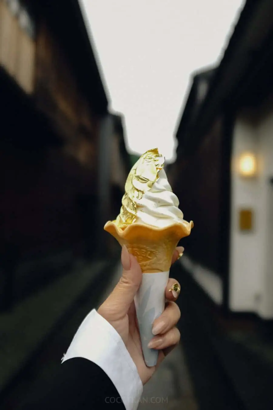 (2026) Postcard From a Gold Leaf City Gold leaf soft serve ice cream in Kanazawa