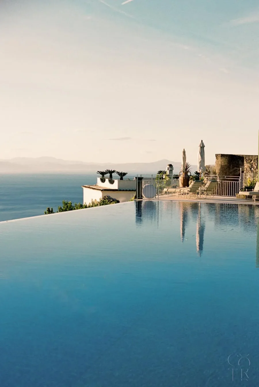 The infinity pool at Caruso, A Belmond Hotel, above the Amalfi Coast